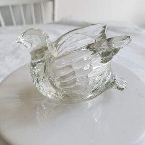 AVON Crystal Clear Heavy  Dove Trinket Candy Dish